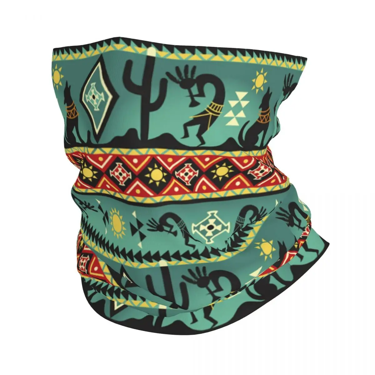 Thin Bandana Neck Gaiter Kokopelli Tribal Wrap Scarf Headband Neck Cover