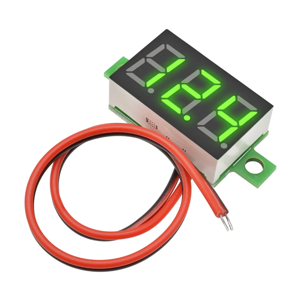 0.28 Inch DC LED Digital Voltmeter 0-100V Voltage Meter Auto Car Mobile Power Voltage Tester Detector 12V Green