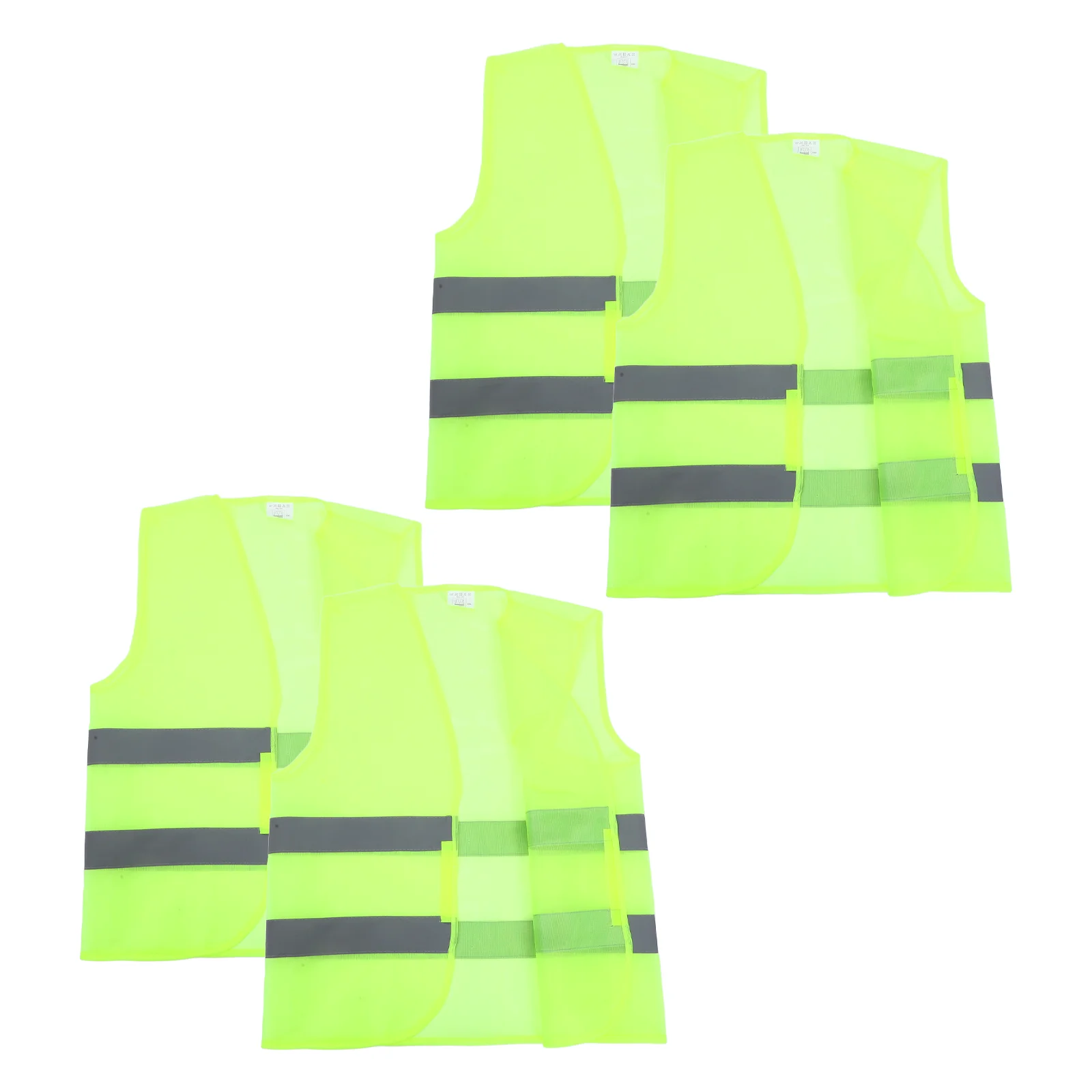 4 PCS High Visibility Cycling Riding Vests Reflective Safety Vests Jackets for Outdoor Construction Work Safety Road Traffic San