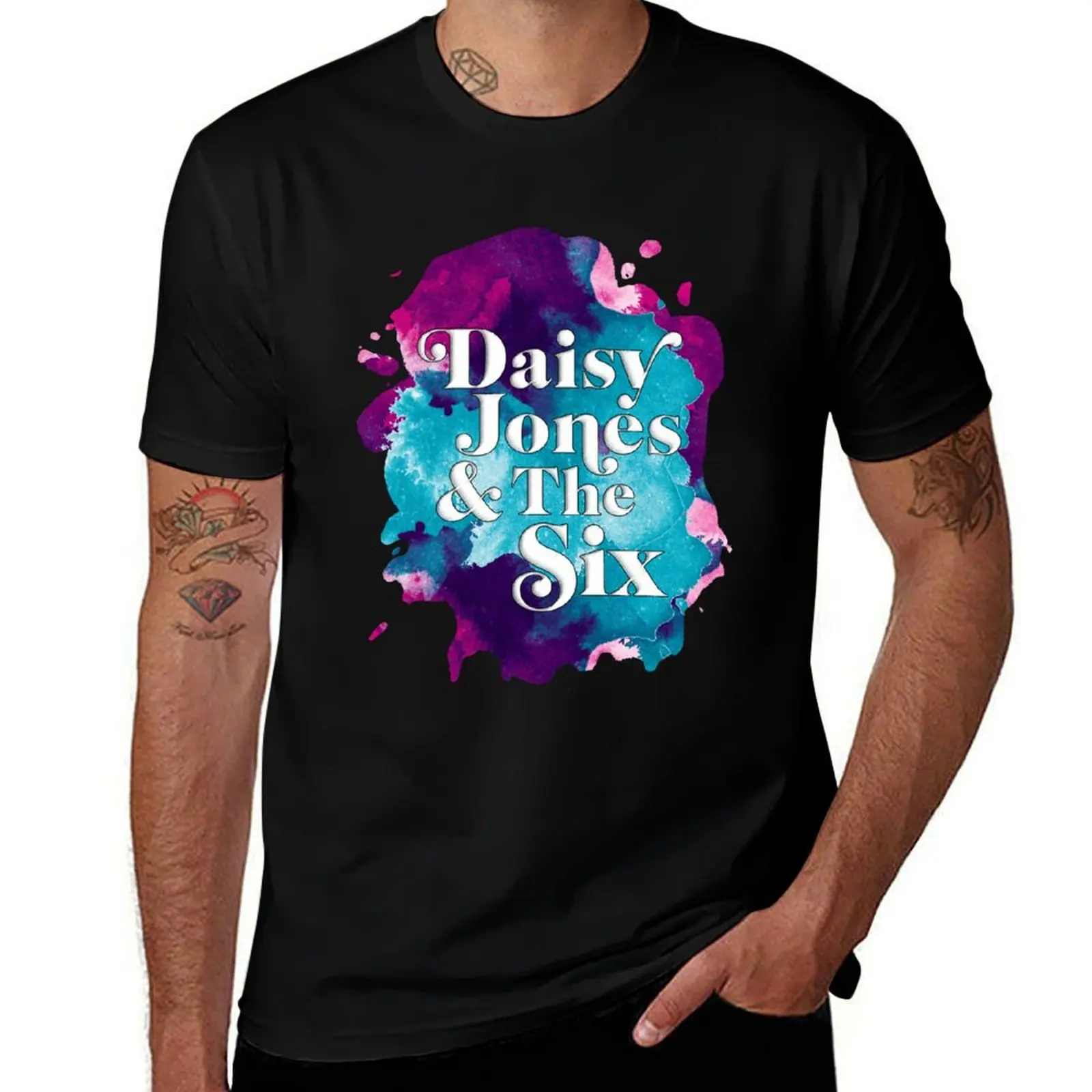 

Daisy Jones and The Six Colour Retro T-Shirt Urban Style Casual Short Sleeve Top