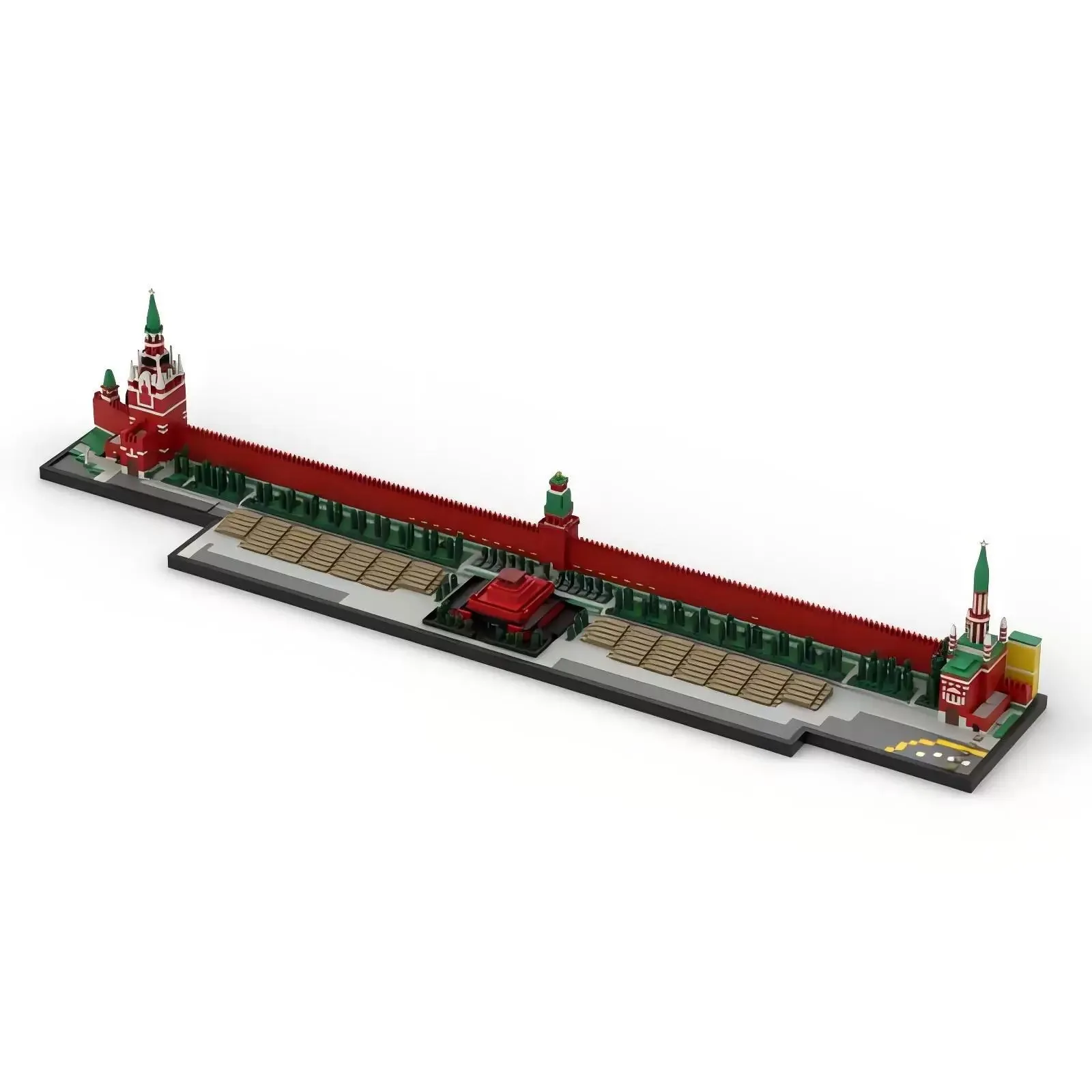 MOC Moscow Kremlin Skyline Castle Building Blocks Set Red Square Palace Architecture Street View House Bricks Toy Children Gfits