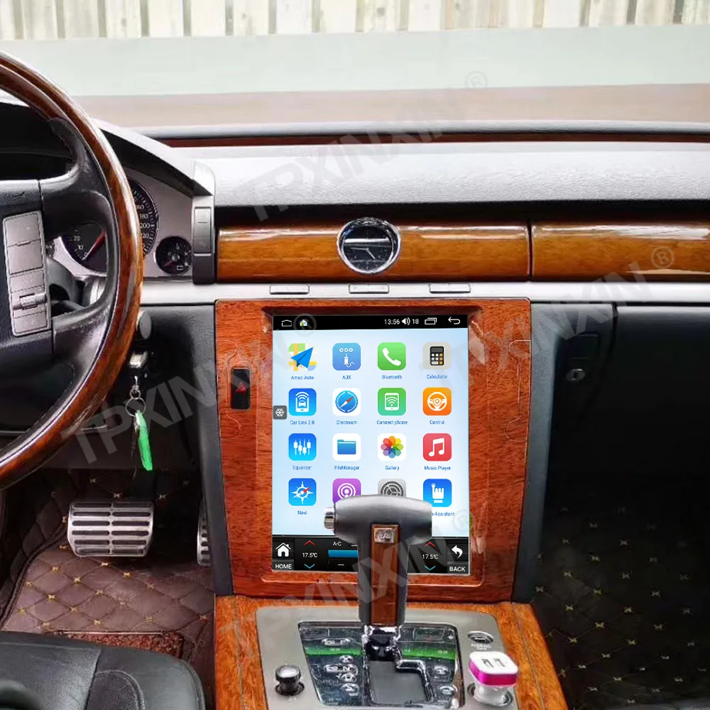 Auto Android 14 Carplay GPS Navigation For Volkswagen Phaeton 2008-2013 Car Radio Stereo Multimedia Player 12.1 Inches Head Unit