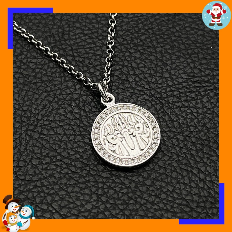 White Gold with Diamonds, Sword Necklace, Men's and Women's Personalized Cross Pendant, High-end Temperament
