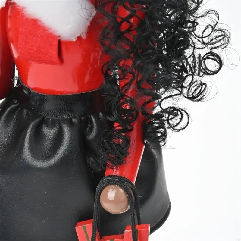 

37MF Shopping Lady Nutcrackers Figurine Christmas Puppet Tabletop Decoration