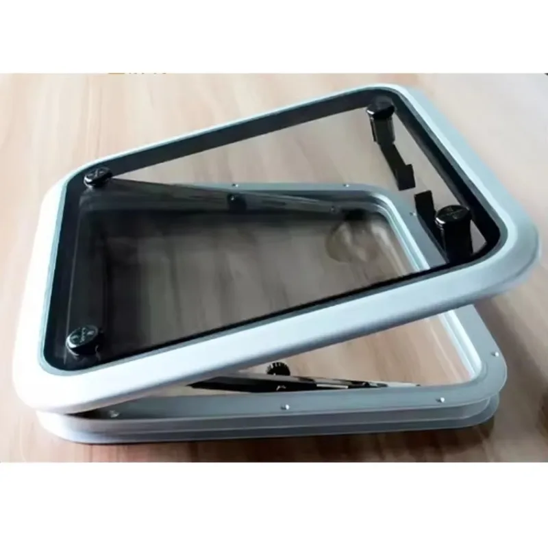 Marine Boat RV Skylight Escape Hatch Window Tempered Glass Aluminum Boat Deck Hatch for Boats Yacht RV