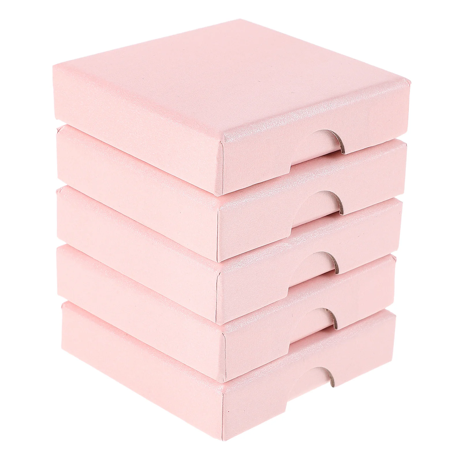 

5Pcs Jewelry Storage Box Cardboard Compact Portable Organizer for Rings Earrings Necklaces Travel Home Use Elegant Design