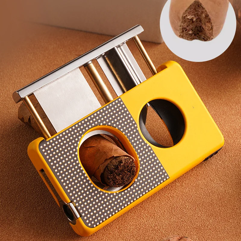 

2026 New 4 in 1 Portable Travel Cigar Cutter V Shape Scissor Cigar Drill Stainless Steel Blade Smoking Accessory
