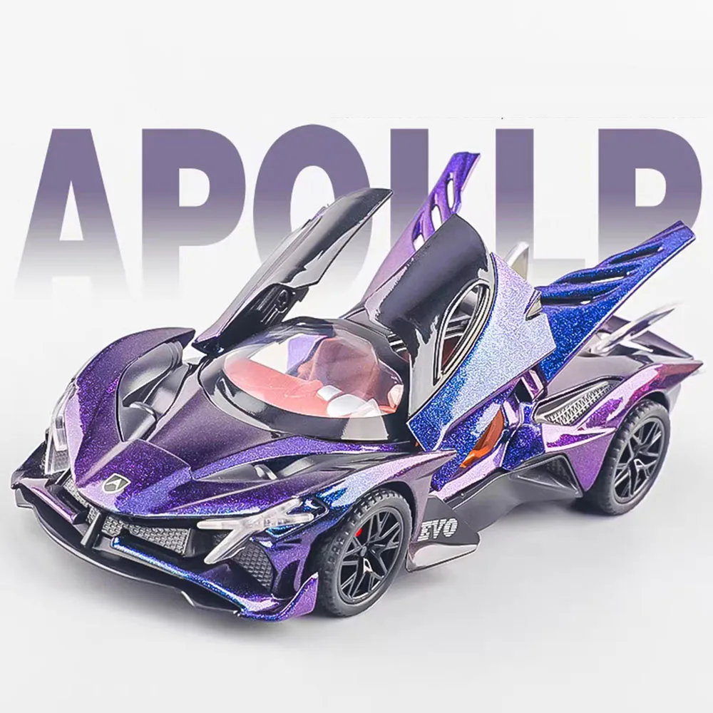 

1:32 Apollo EVO Pagani Zonda HP модели автомобилей игрушечные двери открытые миниатюрные автомобили резиновые шины суперкар для мальчиков развивающие игрушки