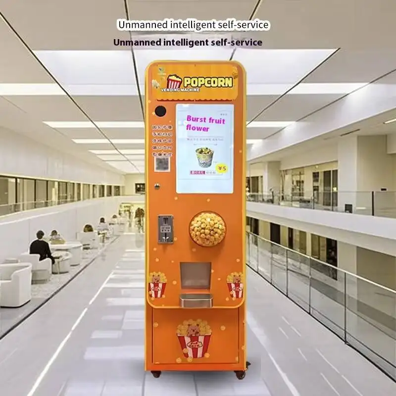 2025 Fully Automatic Popcorn Vending Machine 24-hour Commercial Unmanned Self-service Popcorn Machine Factory Direct Sales