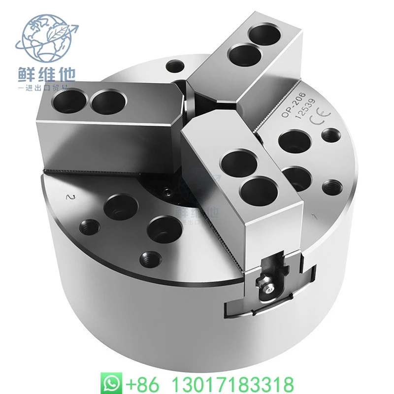 Hydraulic Hollow Three Jaw Chuck Oil Power Chuck 5 6 8 10 Inch High Precision Lathe Clamping Device Stable Heavy Duty