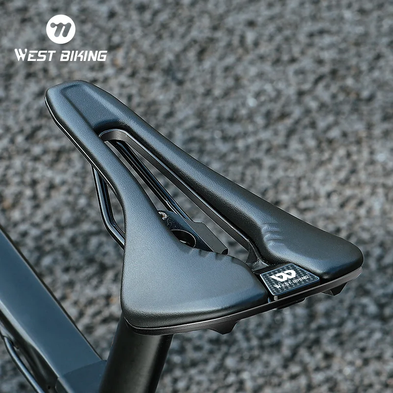 

WEST BIKING Bike Hollow Breathable Saddle Ergonomic Shock Absorption Wear-Resistant MTB Road Bike Cushion Ultralight Seat Parts