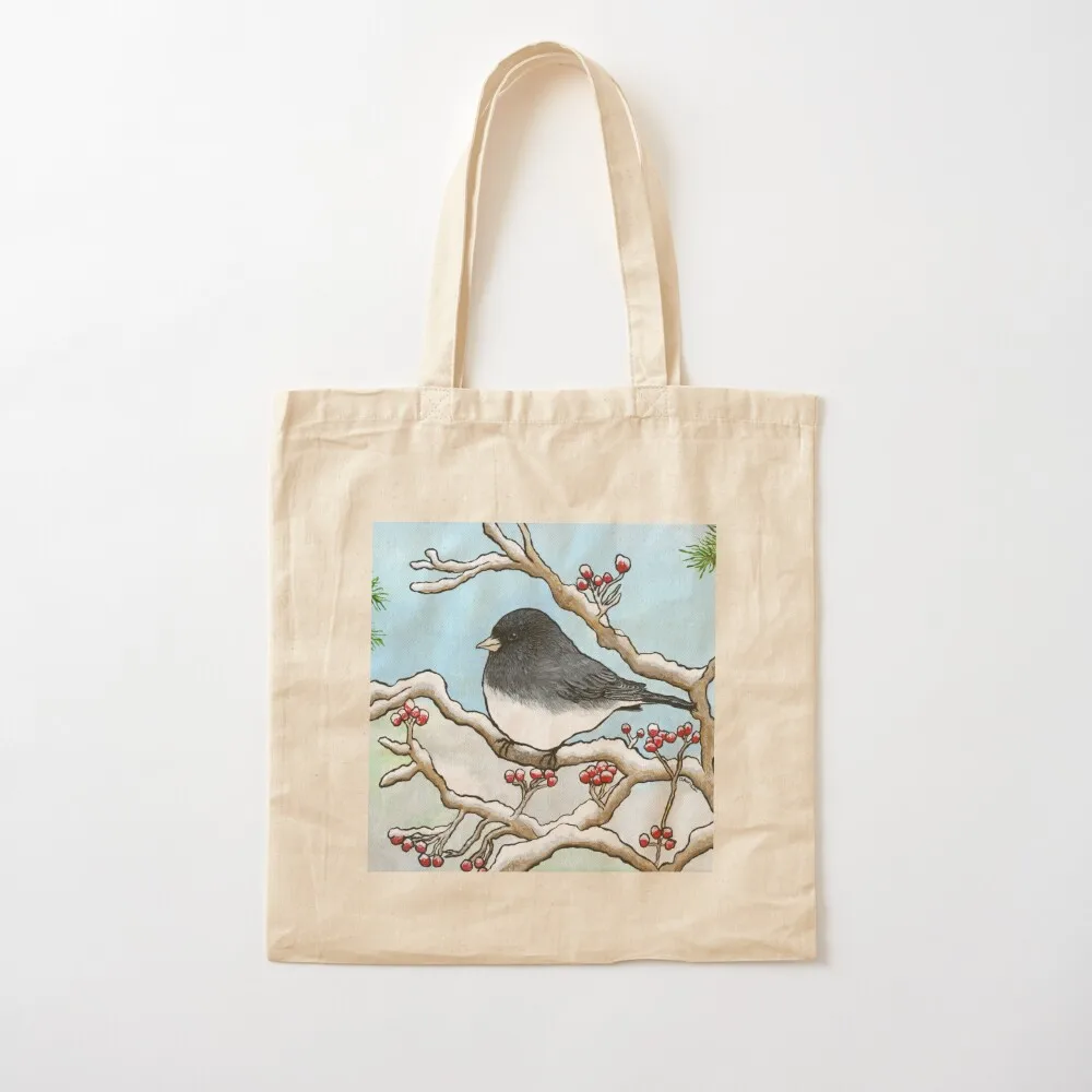 Snowbird, Painting by Dawn Langstroth ?2020 Tote Bag Shopping bags Canvas shoulder bag tote bag screen shopping cart bags