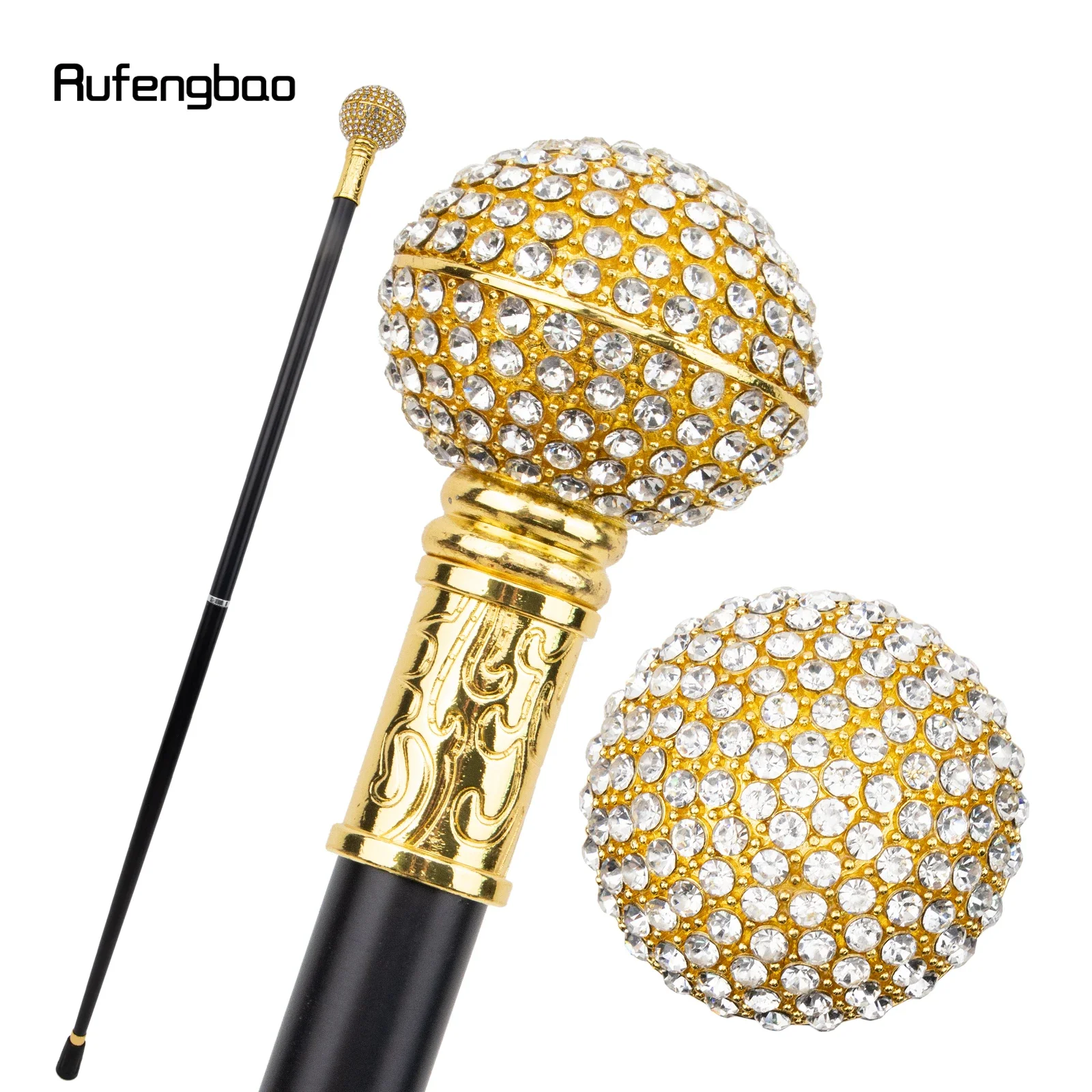 White Artificial Diamond Ball Decorative Stick  Decorative Cane For Halloween For Cosplay And Parties, For Cosplay & Party