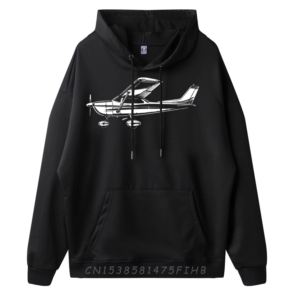 Pilot C172 Flying Airplane Over Mountains Mens Sweatshirts Graphic Tee Oversize Man Mens Hoodies Graphic