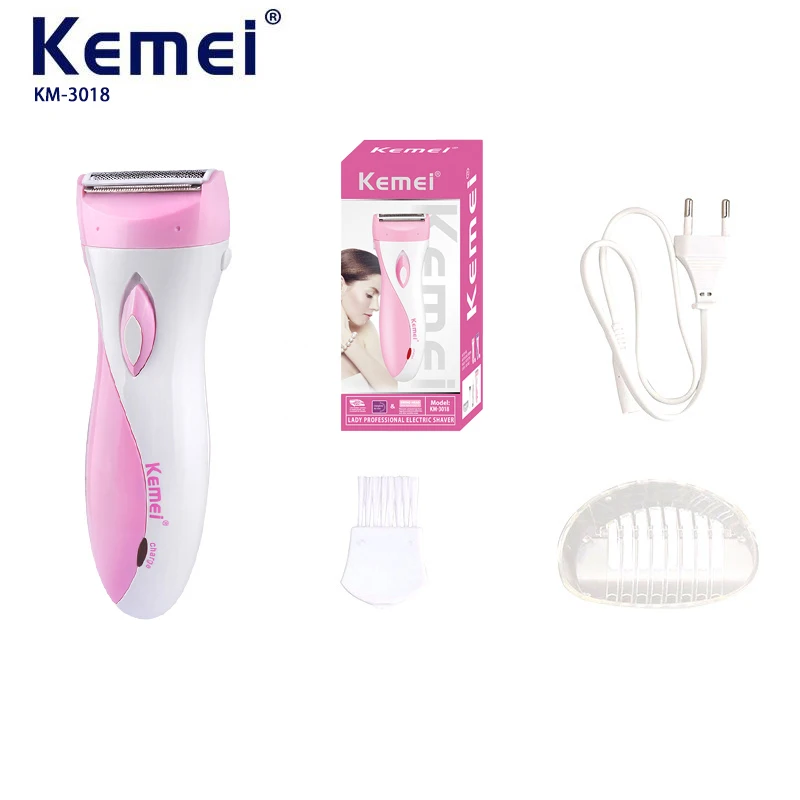 

Kemei-3018 Women's Shaving Equipment Knife Electric Shaver Waterless Epilator Shaving Feminine Care USB Charging Port
