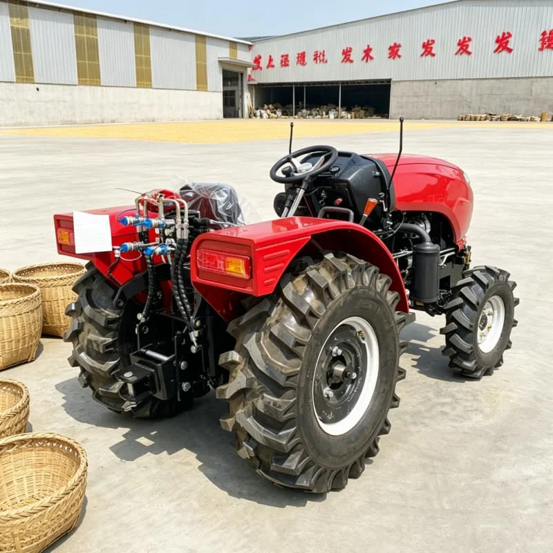 Customized Ride-on Four-wheel Mini Tiller, Low Fuel Consumption Rotary Tiller, Four-wheel Cultivator for Land Reclamation