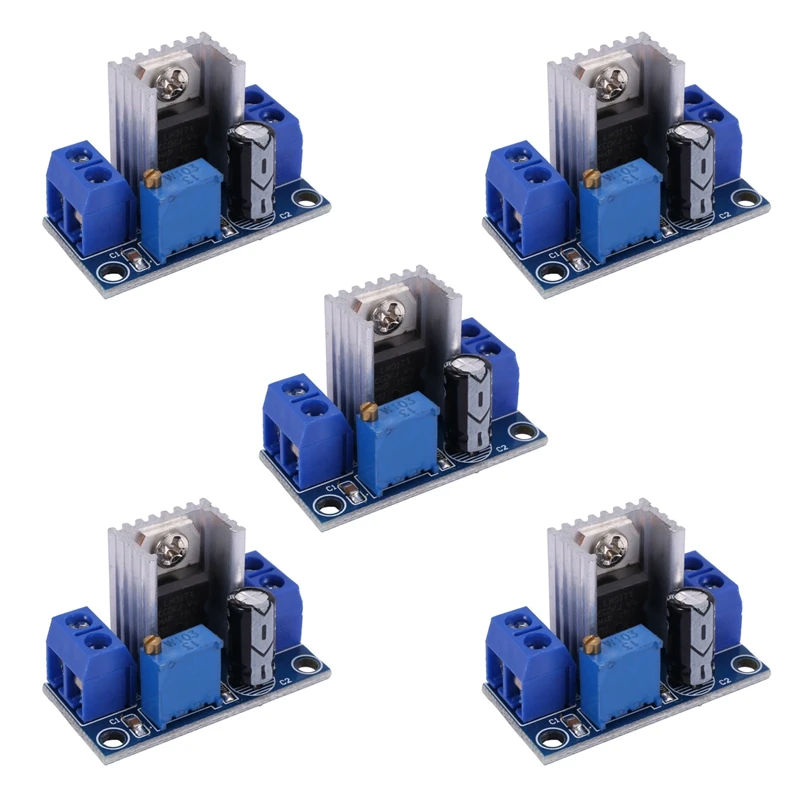 5X LM317 DC-DC 1.5A 1.2-37V Adjustable Power Supply Board DC Converter Buck Step Down Module