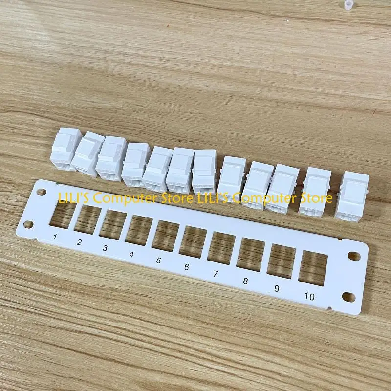 A52B Wallmount /Rackmount 1U Ethernet Patch Panel Down Block لكابلات CAT6