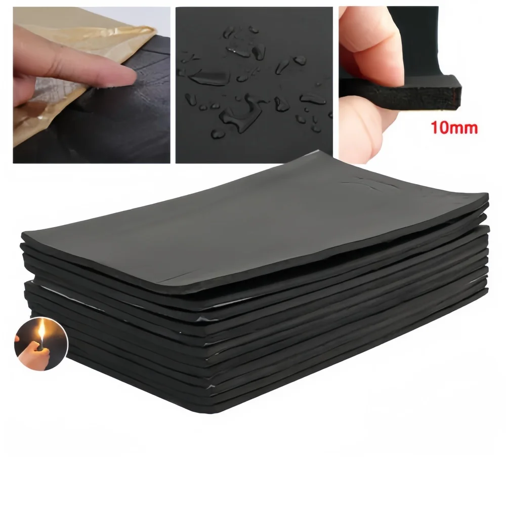 10/20/30Pcs Car RV Sound Proofing Deadener Foam 5mm Self Adhesive Auto Interior Heat Insulation Soundproof Cotton Mat 25*18cm