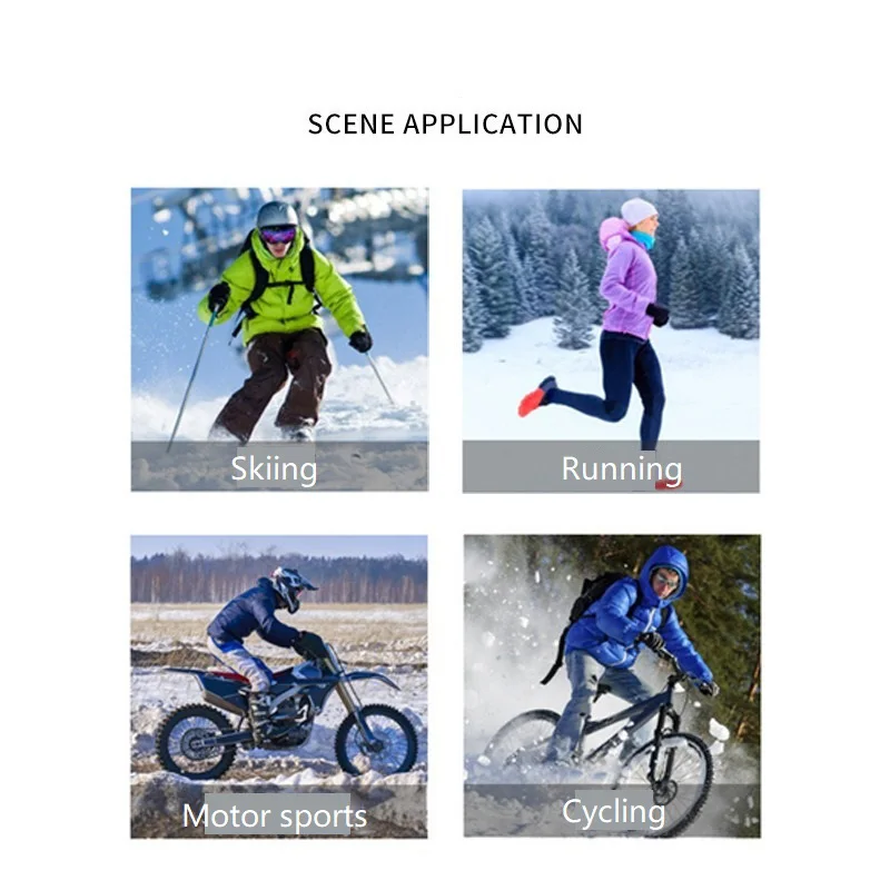 アウトドアサイクリングフェイスカバー ユニセックス フリース裏地付き 厚手ネックゲートル 冬用 多用途ニットネックウォーマー WBr01