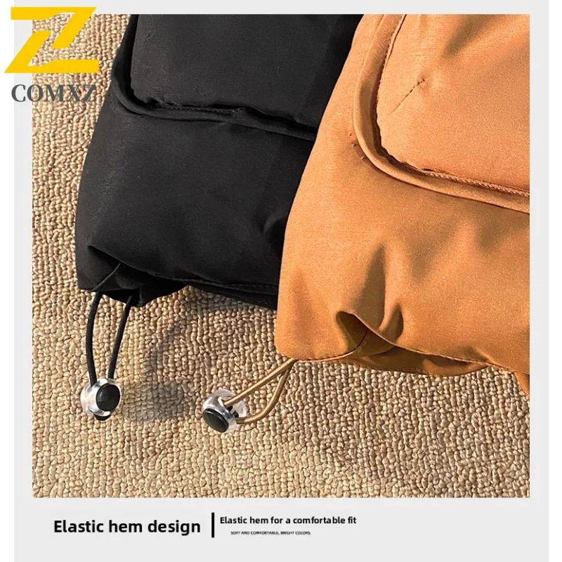 COMXZ Fake Two Piece Workwear Cotton Coat New Casual Thick Warm Hooded Padded Jacket waterproof outdoor lightweight windbreaker