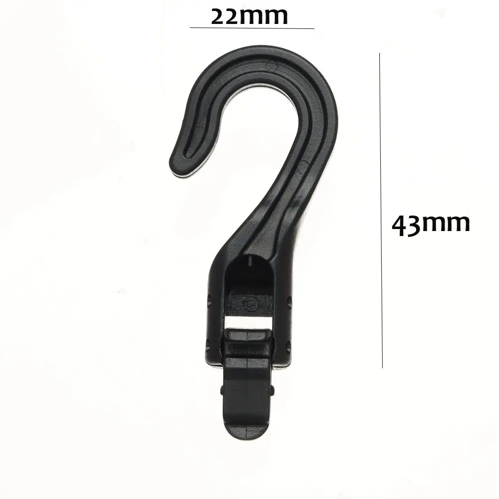 5/10Pcs 43*22mm Plastic Rope Buckle Open End Cord Straps Hooks Snap Boat Kayak Elastic Ropes Buckles Camping Tent Hook Outdoor