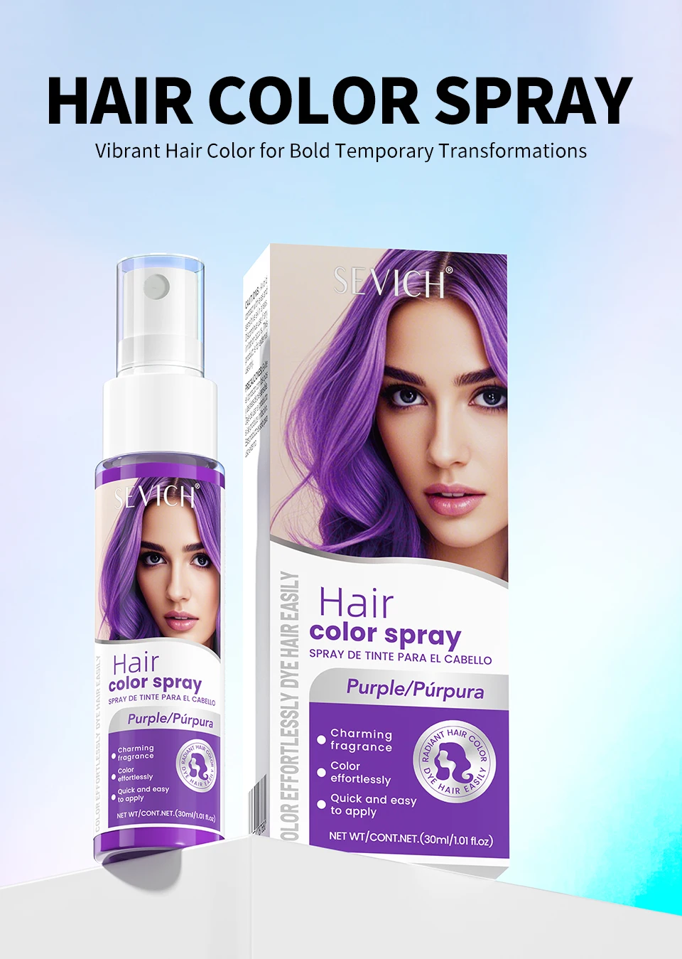 Temporäre Haar Färben Spray Haar Farbe Farbstoff Spray Bunte Haar Styling Produkt 30 ml Für Tägliche Party Cosplay DIY Haar farbe Creme – Detail 2