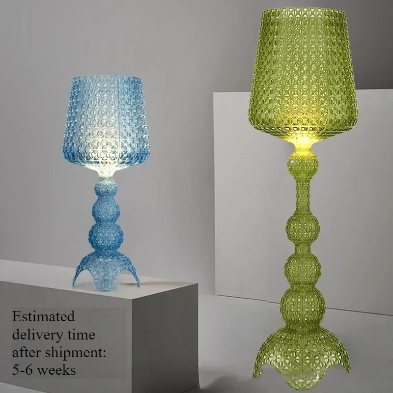 

Postmodern Designer Hollow Goblet Acrylic Floor Lamp for Exhibition Hall Hotel Lobby Living Dining Room Bedroom LED Table Lights