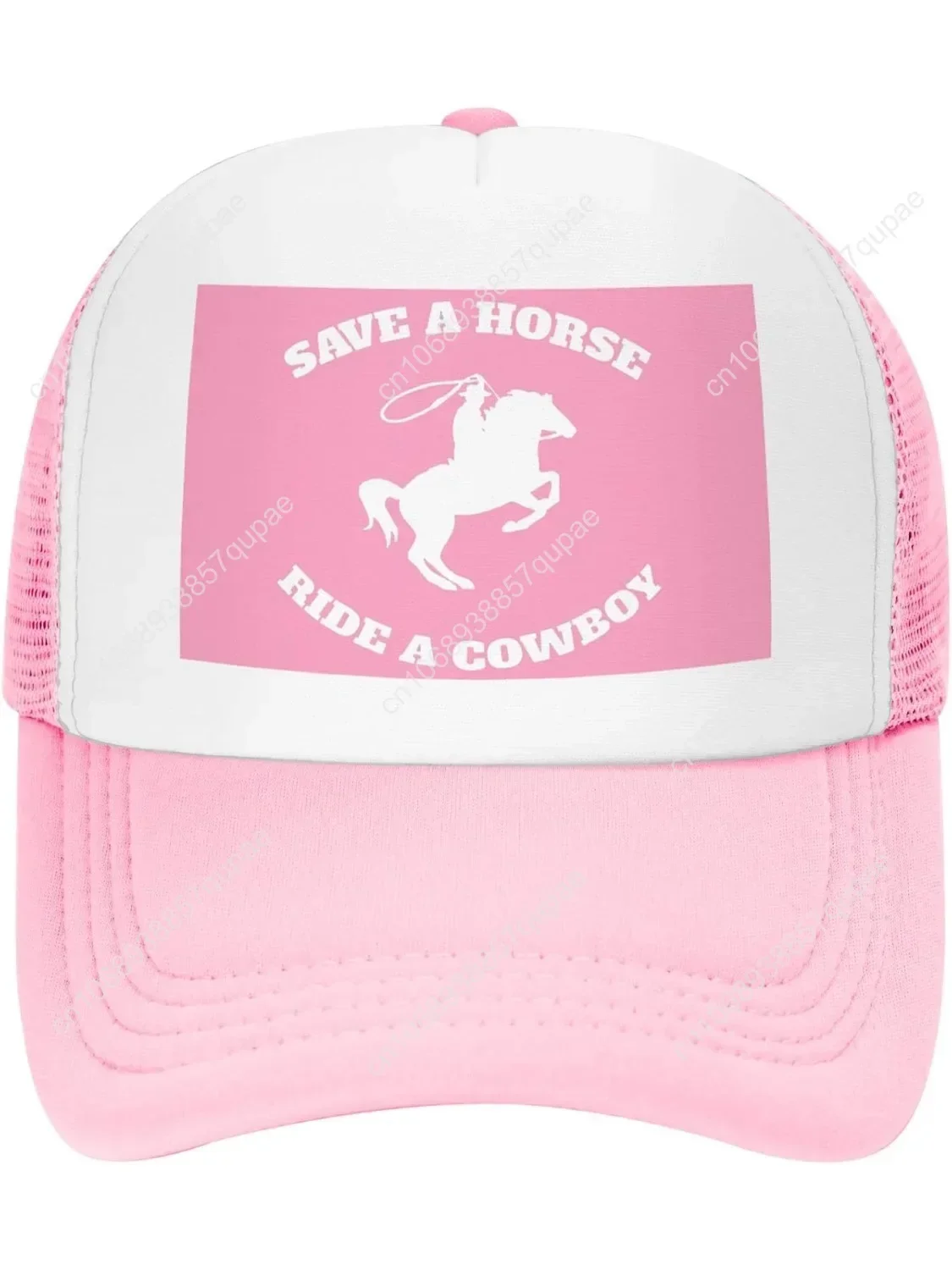 Save A Horse Ride A Cowboy Hat Cowboy Baseball Cap Trucker Hat Women Men Pink