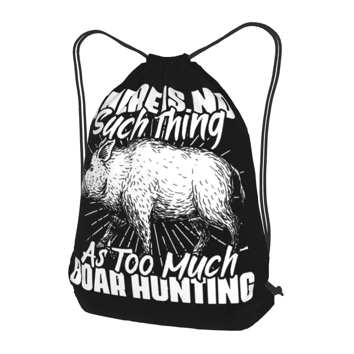 

Boar Hunting Season Backpacks Casual Drawstring Bags Sports Bag Book Bags for Travel Students