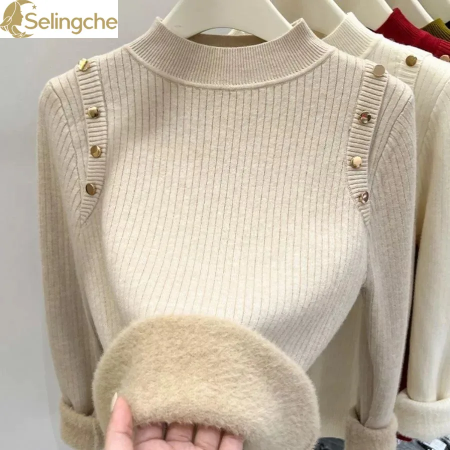 

Thickened Sweater Women's New Autumn and Winter High-end Feeling Western-style Warm and Elegant Women's Top