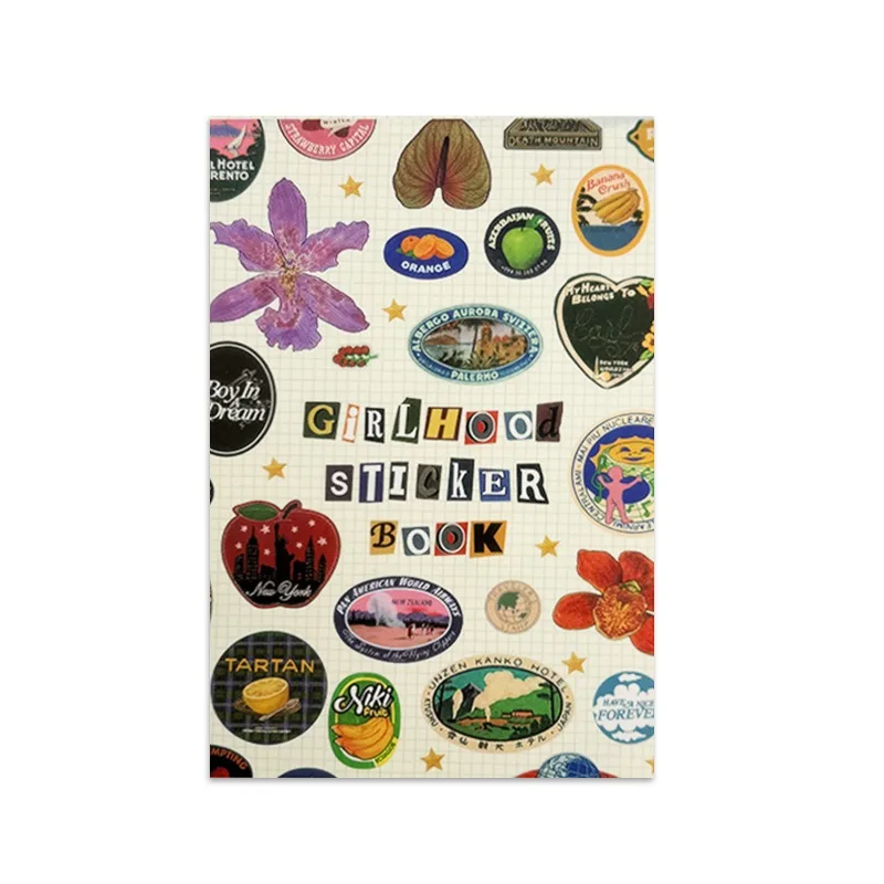 新入荷-ヴィンテージ少女時代ステッカーブック-レトロスタイル-ガールズdiy装飾ステッカーコレクションブック