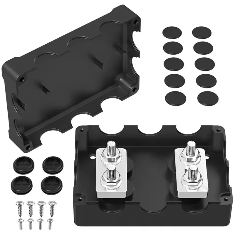 A48P-400A Bus Bar Power Distribution Block Kit For Marine & Automotive Use, 48V DC/300V AC