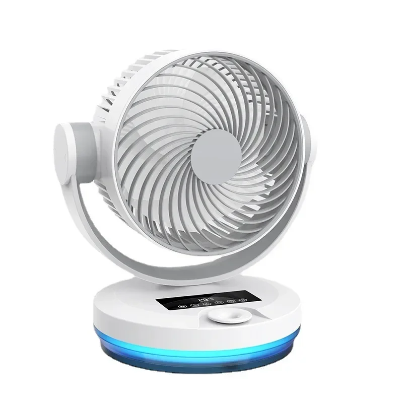 Home Desktop Air-conditioner Shake Head Air Circulation Fan Silent Night Light Humidification Spray Timing Remote Control Fans