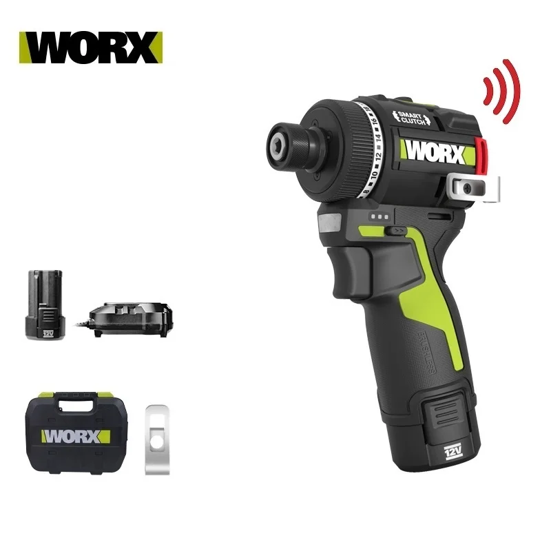 WORX WU139S Buzzer Version Brushless Screwdriver Lightweight Cordless Dril 50N.m 1/4inch ElectricDrill 12V Battery Mini Drill