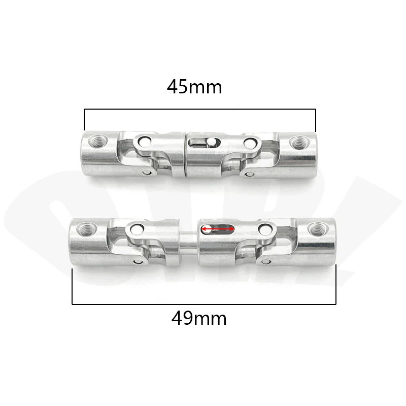 Eje de transmisión de Metal, eje medio para WPL B16 B36 1/16 RC, piezas de actualización de coche