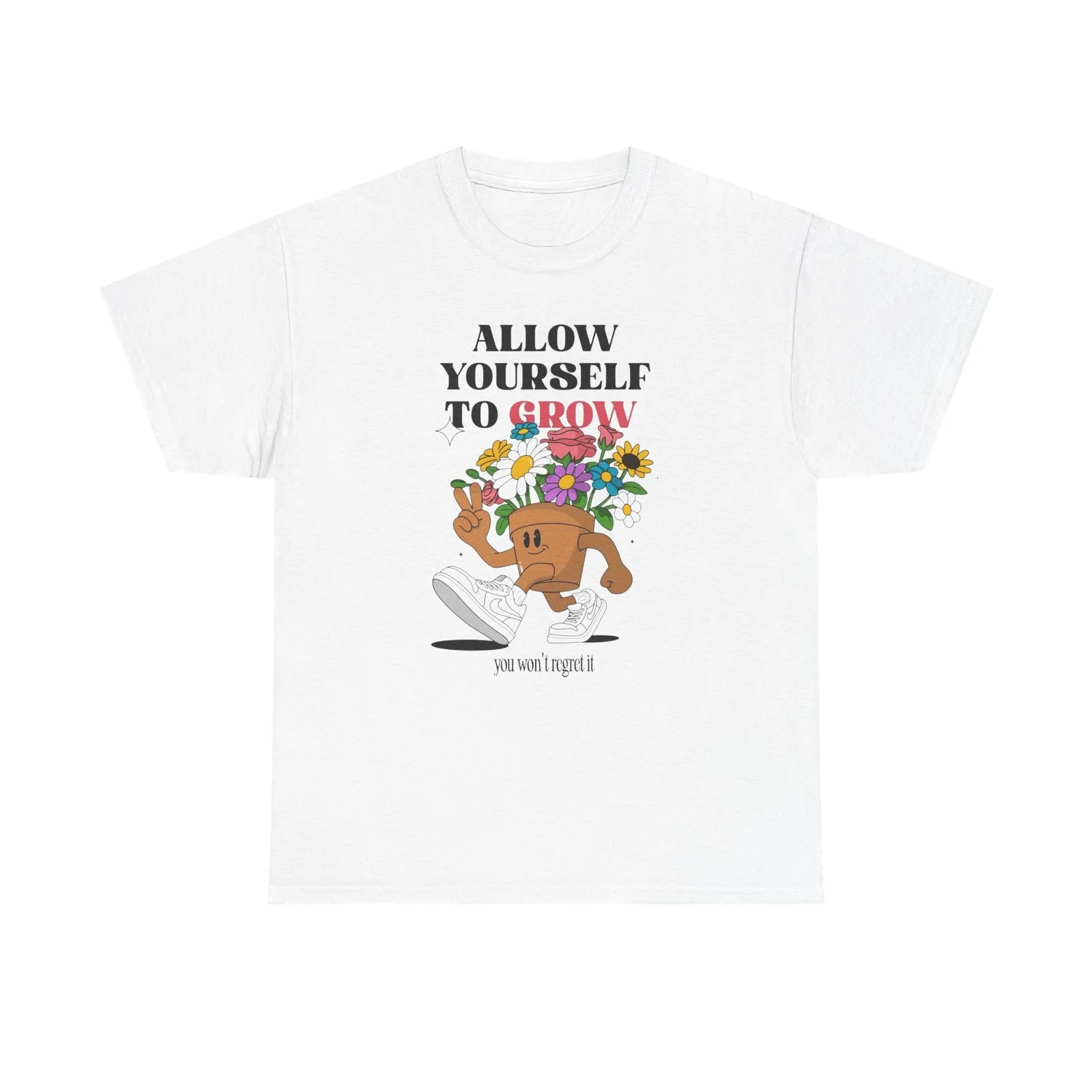 Allow Yourself To Grow Graphic T Shirt Unisex Heavy Cotton Tee