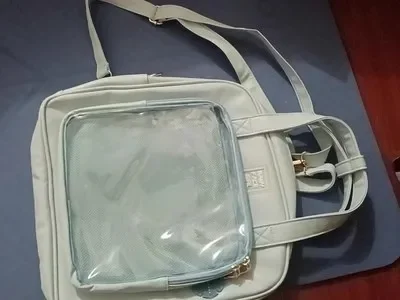 2024 Sweet Autumn Transparent Backpacks For Women High-capacity Cute PU Shoulder Bags Clear Bolsa Mujer Сумка