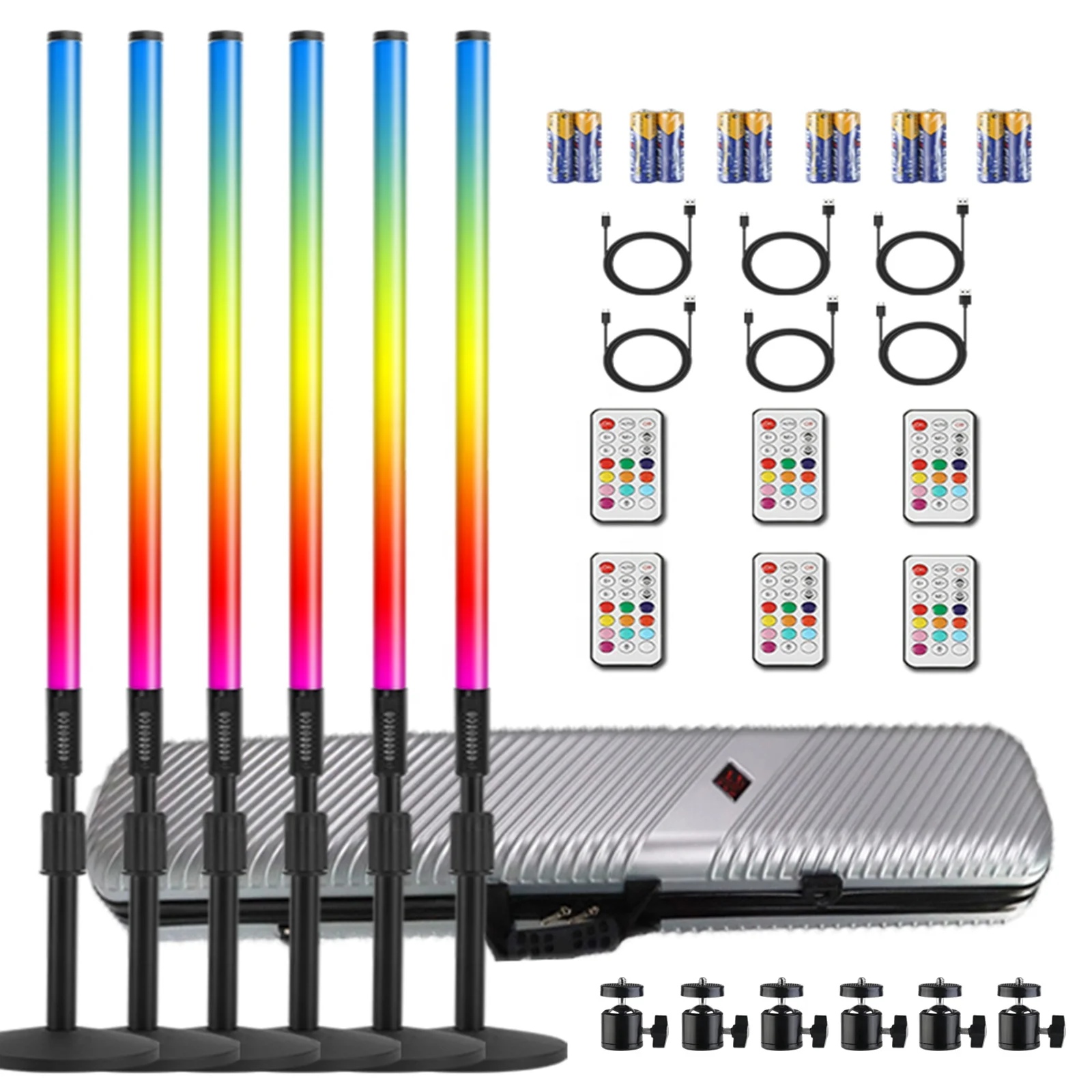 TL-130Plus 6 Pcs  T8 RGB LED Tube Light 4ft IP54 Waterproof High CRI 90 Dimmable Hotel Event Lighting for Party 18W