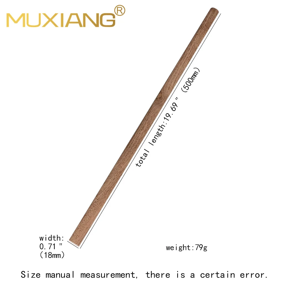 Kij do obróbki drewna MUXIANG 50cm naturalny DIY z drewna ręcznie robionego OD 1-2cm heban/buk/palisander/czarny orzech drewno okrągłe kwadratowy