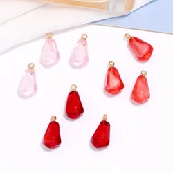 10Pcs Fashion Resin Fruit Pomegranate Seed Pendant For DIY Earrings Necklace Jewelry Making Material Findings Accessories