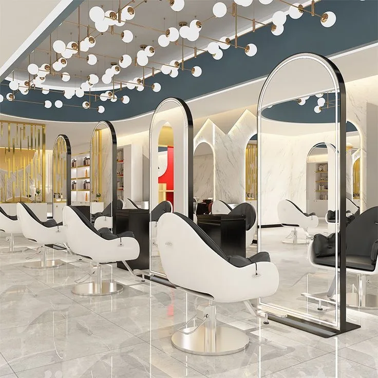 

Прямое предложение, высокое качество, салон красоты, настенное зеркало для стрижки волос, парикмахерская, зеркало для макияжа со светодиодом