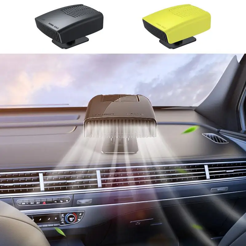 Defroster for Car Windshield 12V Car Portable Defogger Heater Easy Installation Winter Heater Small Fan Silent 360 Degree