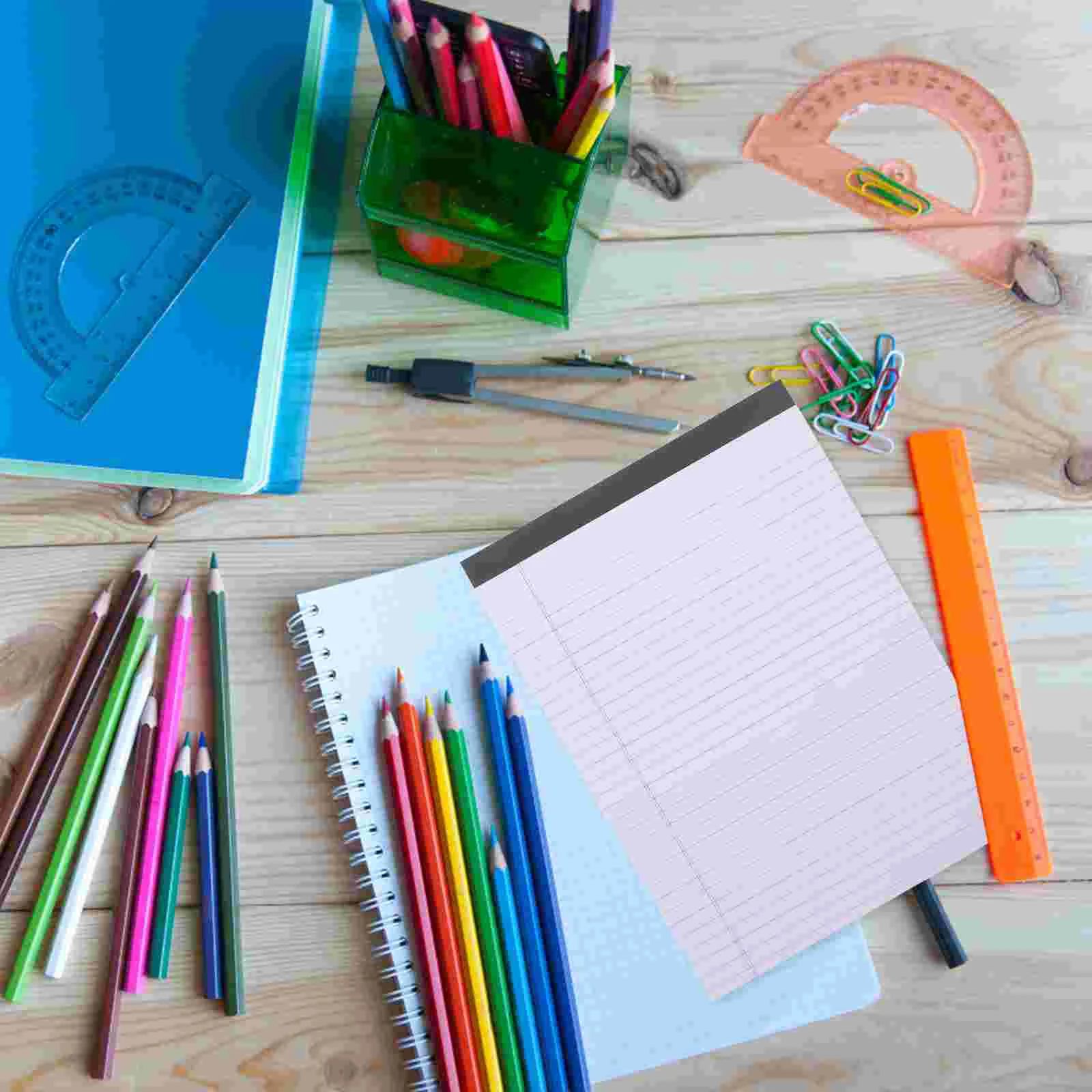 4 Pcs Binder Notebook Take Paper Pocket Notepad Tearable Pads White Small Legal