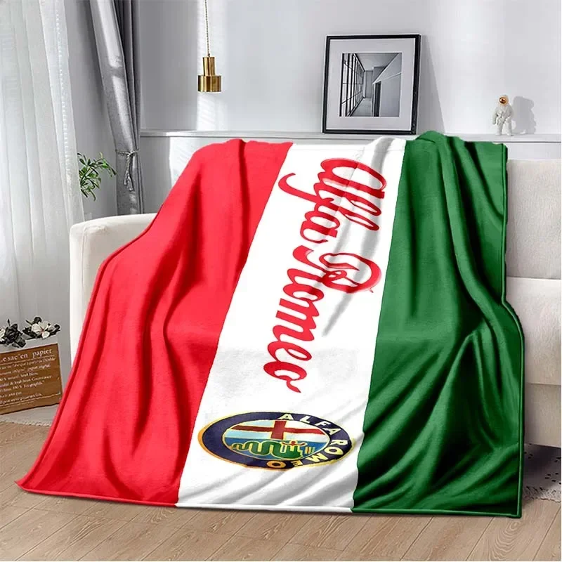 Fashion sports car logo A-Alfa-Romeo-o plush blanket throw warm gift blanket sofa bed decoration portable blanket home textiles