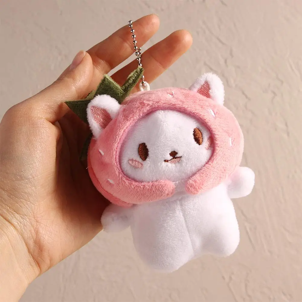 Ciondolo per bambola borsa coreana Donna Ragazza Ciondolo per borsa per bambini Portachiavi con vivavoce per gatto Portachiavi in peluche per gatti