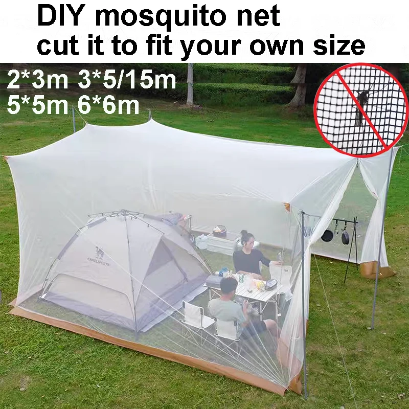 

DIY Mosquito Nets 2*3 3*5/15 5*5 6*6m Outdoor Camping Hunt Garden Dormitory Picnic Cut Fit Size Mosquito Net Green White Netting