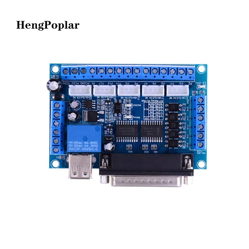 1set MACH3 engraving machine cnc 5-axis stepper motor driver interface board with optocoupler isolation (N132)