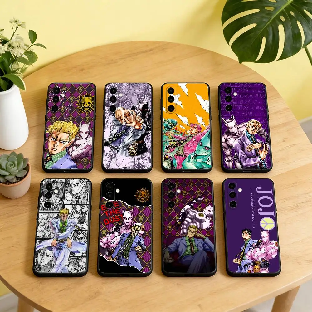 

J-JOJO K-Kira Y-Yoshikage Phone Case For Samsung Galaxy A73,A72,A71,A70,A53,A52,A51,Others Soft Black Cover