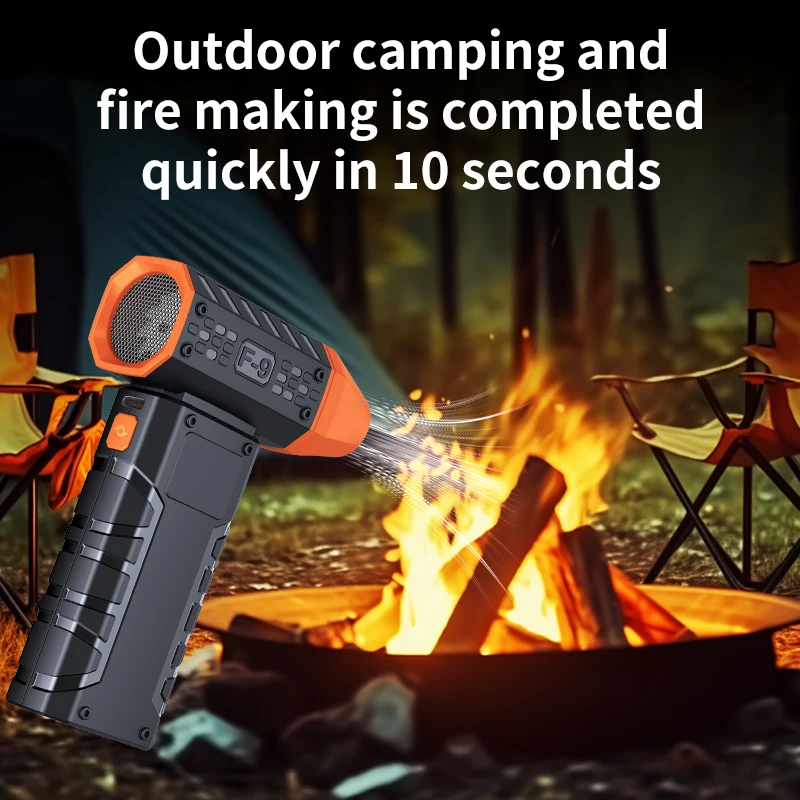 Xiaomi 160000RPM Mini Air Blower Handheld Electric Turbo Jet Fan 52m/s Wind Speed Brushless Motor Violent Fan with LED Display